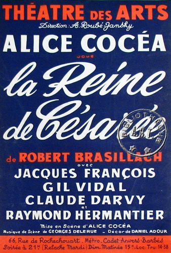 l'affiche originale: La Reine de Césarée