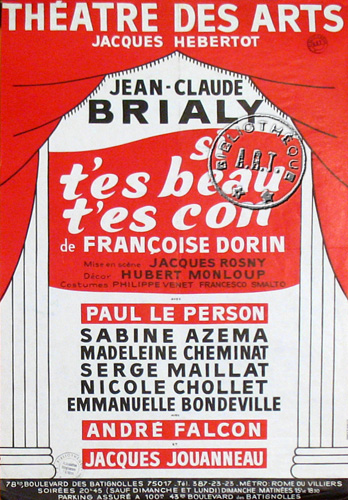 l'affiche originale: Si t'es beau t'es con