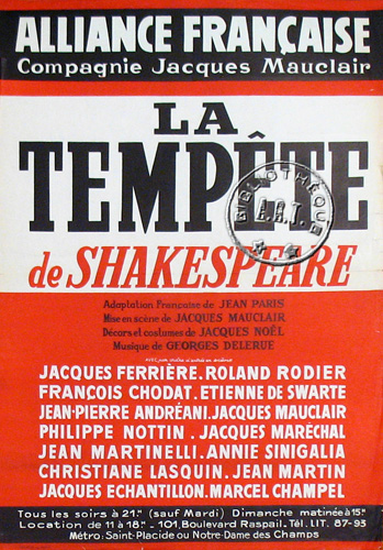 l'affiche originale: La Tempête