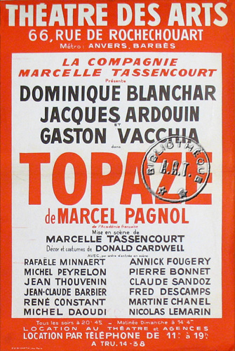 l'affiche originale: Topaze