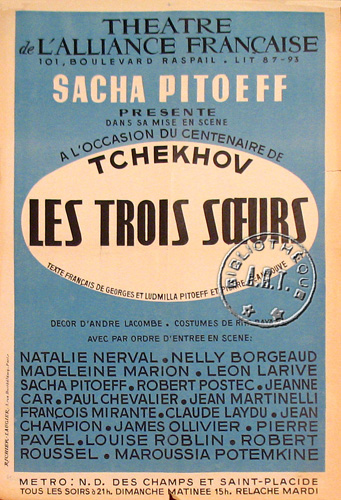 l'affiche originale: Les Trois sœurs