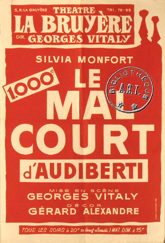 l'affiche originale: Le Mal court