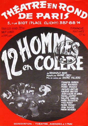 l'affiche originale: 12 hommes en colère