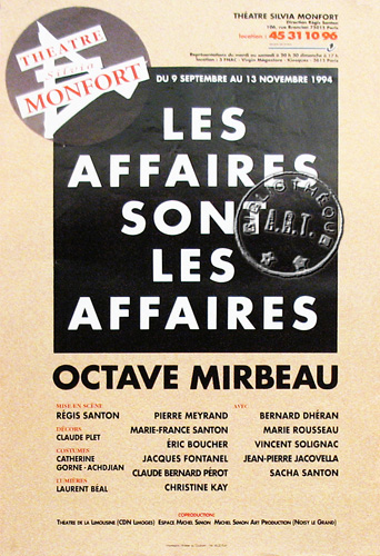 l'affiche originale: Les Affaires sont les affaires
