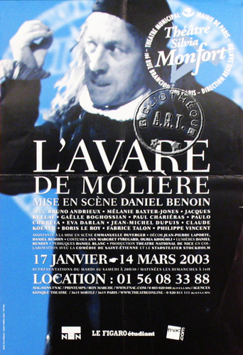 l'affiche originale: L'Avare