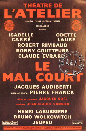 l'affiche originale: Le Mal court *