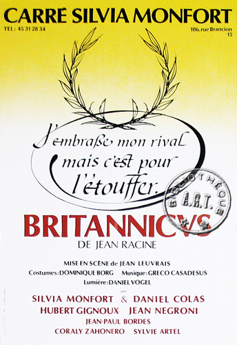 l'affiche originale: Britannicus