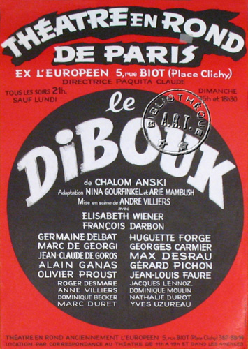 l'affiche originale: Le Dibouk