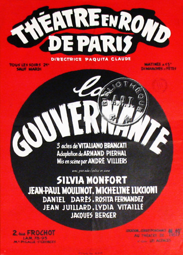 l'affiche originale: La Gouvernante