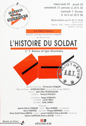 l'affiche originale: L'Histoire du soldat