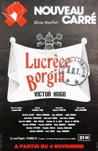 l'affiche originale: Lucrèce Borgia