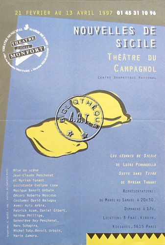 l'affiche originale: Nouvelles de Sicile