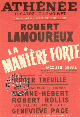 l'affiche originale: La Manière forte