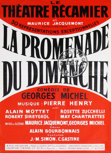 l'affiche originale: La Promenade du dimanche