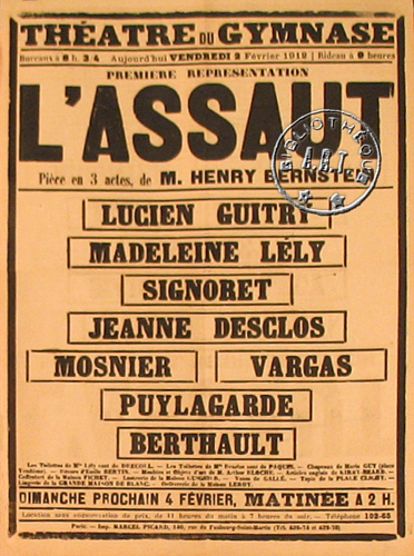 l'affiche originale: L'Assaut