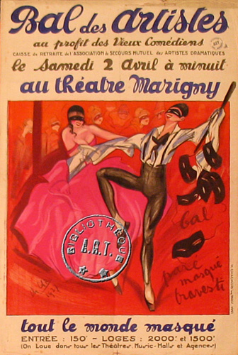 l'affiche originale: Bal des Artistes