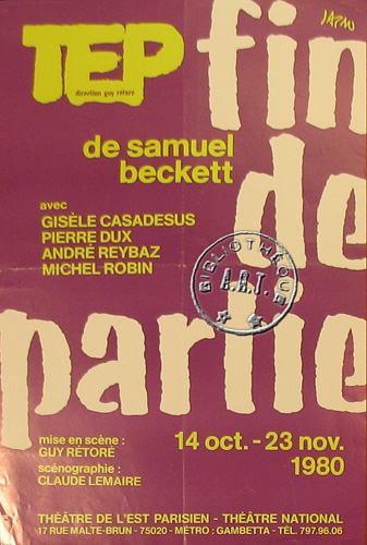 l'affiche originale: Fin de partie