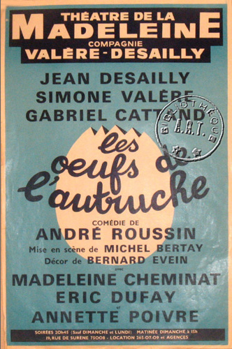 l'affiche originale: Les Œufs de l'autruche