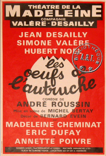 l'affiche originale: Les Œufs de l'autruche