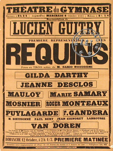 l'affiche originale: Les Requins