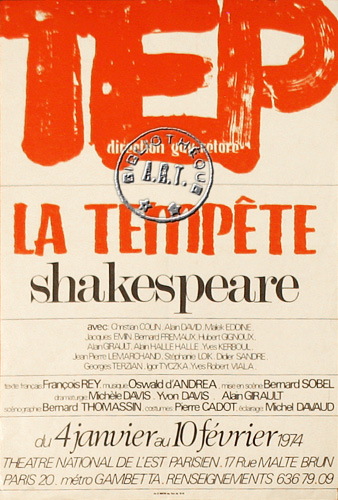 l'affiche originale: La Tempête 