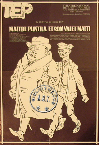 l'affiche originale: Maître Puntila et son valet Matti