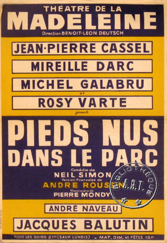 l'affiche originale: Pieds nus dans le parc