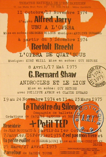 l'affiche originale: Androclès et le lion