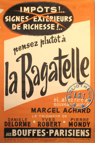 l'affiche originale: La Bagatelle