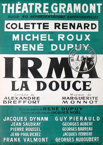 l'affiche originale: Irma la douce