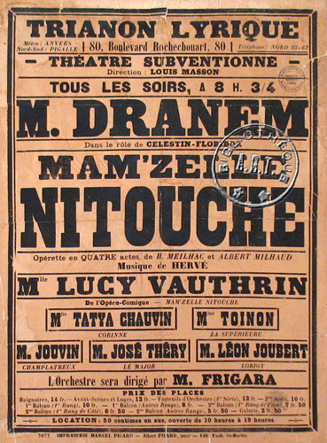 l'affiche originale: Mam'zelle Nitouche