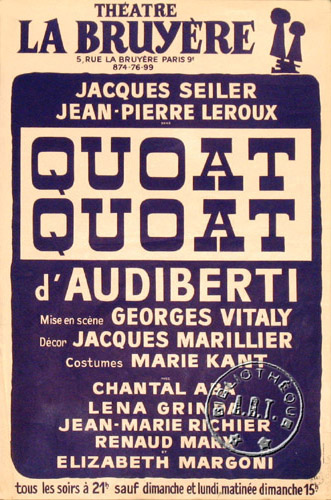 l'affiche originale: Quoat, quoat