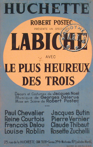 l'affiche originale: Le Plus heureux des trois