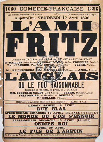 l'affiche originale: L'Ami Fritz