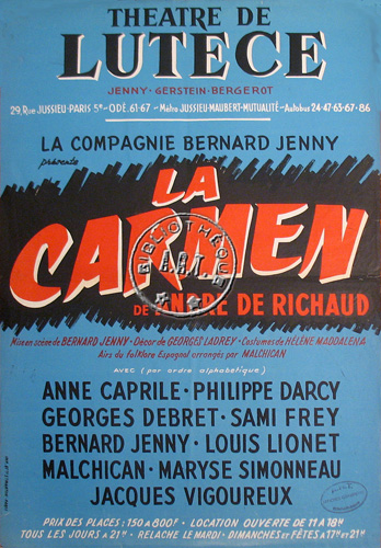 l'affiche originale: La Carmen