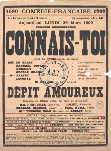 l'affiche originale: Connais-toi