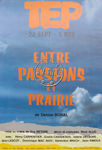 l'affiche originale: Entre passions et prairie
