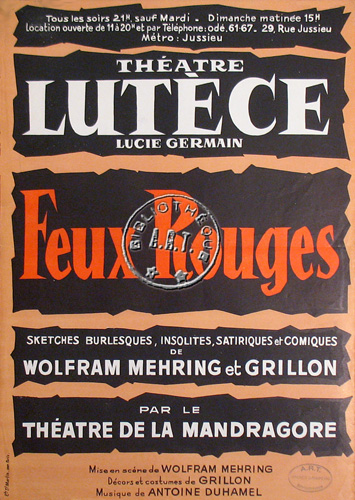 l'affiche originale: Feux rouges