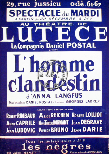 l'affiche originale: L'Homme clandestin