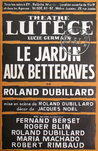 l'affiche originale: Le Jardin aux betteraves