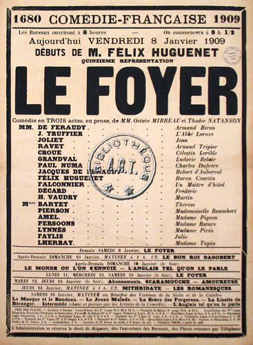 l'affiche originale: Le Foyer