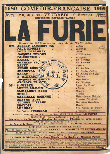l'affiche originale: La Furie