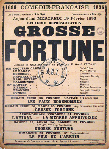 l'affiche originale: Grosse fortune