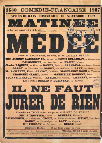 l'affiche originale: Il ne faut jurer de rien
