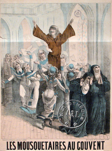 l'affiche originale: Les Mousquetaires au couvent
