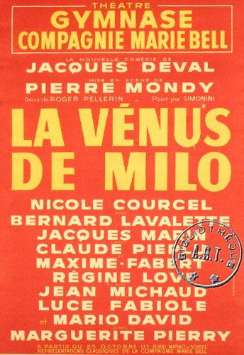 l'affiche originale: La Vénus de Milo