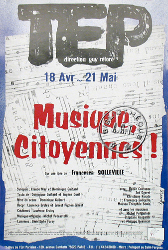 l'affiche originale: Musique, Citoyennes !