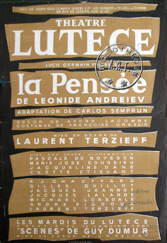 l'affiche originale: La Pensée