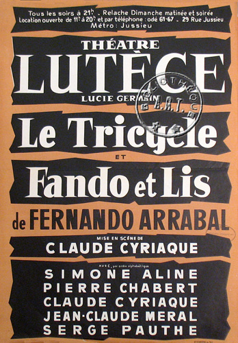 l'affiche originale: Le Tricycle
