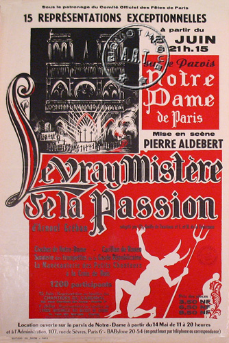 l'affiche originale: Le Vray mistère de la passion